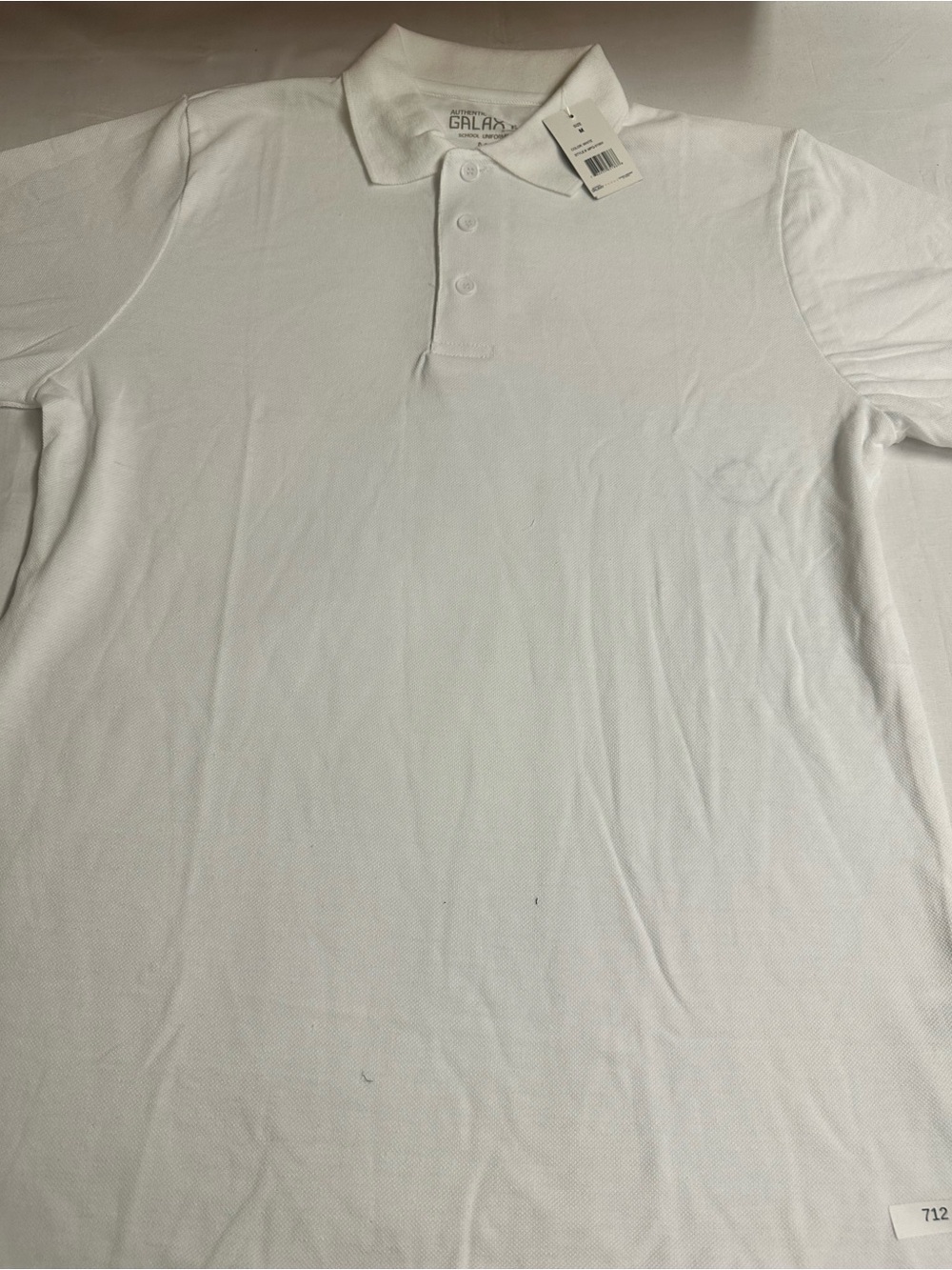 Galaxy Men's Classic White Polo Shirt